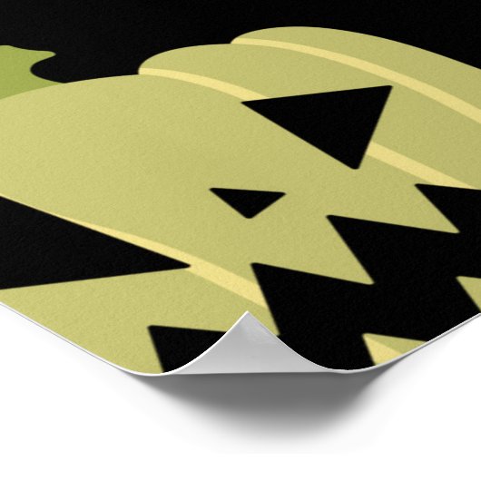 Halloween Kürbis nahtloses Muster. Handzeichen Poster (Ecke)