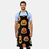 Halloween Kürbis nahtloses Muster. Handzeichen Schürze (Getragen)