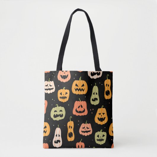 Halloween Kürbis nahtloses Muster. Handzeichen Tasche (Vorderseite)