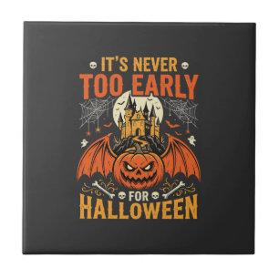 Halloween-Kürbis Nie Zu Früh Burg Grafik_1 Fliese