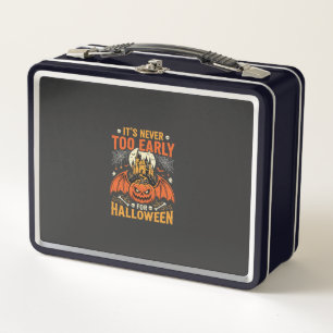 Halloween-Kürbis Nie Zu Früh Burg Grafik_1 Metall Brotdose