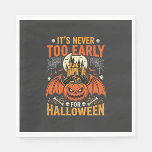Halloween-Kürbis Nie Zu Früh Burg Grafik_1 Serviette