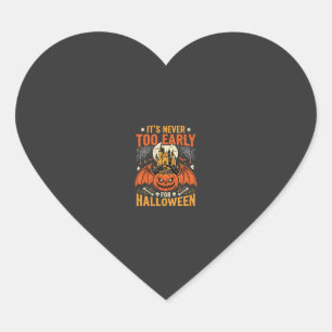 Halloween-Kürbis Nie Zu Früh Schloss Grafik_1 Herz-Aufkleber