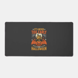 Halloween-Kürbis Nie Zu Früh Schloss Grafik_1 Schreibtischunterlage