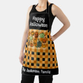 Halloween-Kürbis niedlicher Gingham Schürze (InSitu)