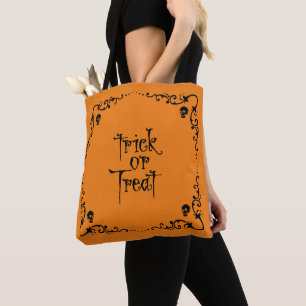 Halloween-Kürbis Orange Süßes oder Saures Tasche