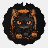 Halloween Kürbis Ornament Karte (Rückseite)