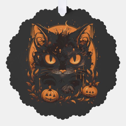 Halloween Kürbis Ornament Karte (Vorderseite)