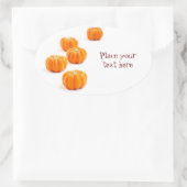 Halloween-Kürbis Ovaler Aufkleber (Tasche)