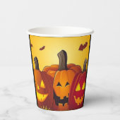 Halloween-Kürbis Pappbecher (Rückseite)