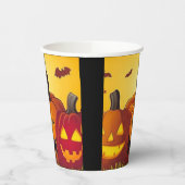 Halloween-Kürbis Pappbecher (Links)