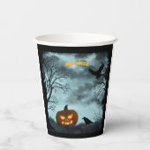 Halloween-Kürbis Pappbecher (Rückseite)