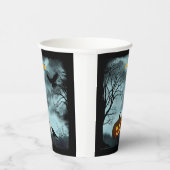 Halloween-Kürbis Pappbecher (Rechts)