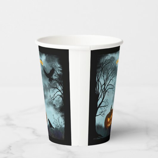 Halloween-Kürbis Pappbecher (Rechts)