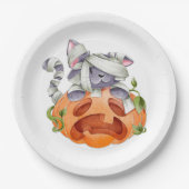 Halloween-Kürbis Pappteller (Vorderseite)