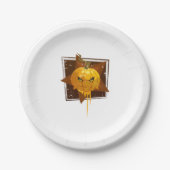Halloween-Kürbis Pappteller (Vorderseite)