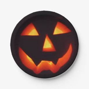 Halloween Kürbis Pappteller