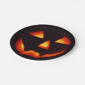 Halloween Kürbis Pappteller (Schrägansicht)