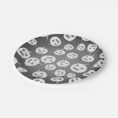 Halloween-Kürbis Pappteller (Schrägansicht)