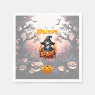 Halloween-Kürbis-Patch Serviette