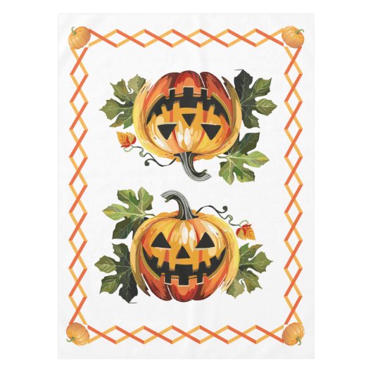 Halloween-Kürbis-Patch Tischdecke (Vorderseite)