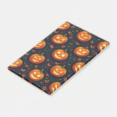 Halloween-Kürbis Post-it Klebezettel (angewinkelt)
