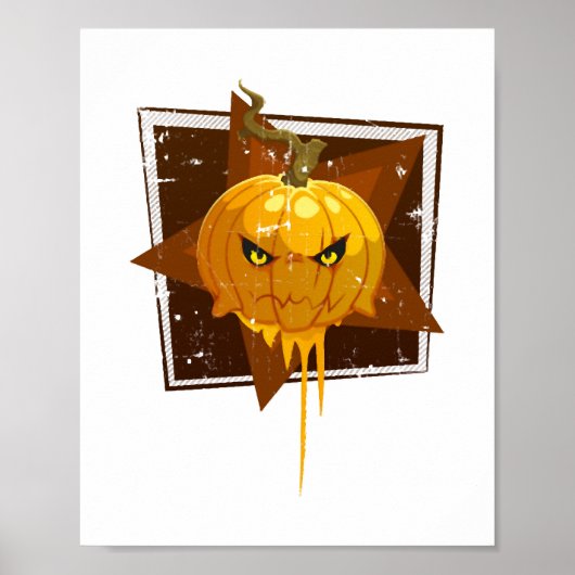 Halloween-Kürbis Poster (Vorne)