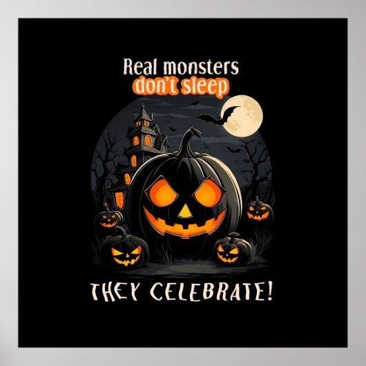 Halloween-Kürbis Poster (Vorne)