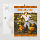 Halloween-Kürbis Postkarte (Vorne/Hinten)