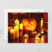 Halloween-Kürbis Postkarte (Vorne/Hinten)