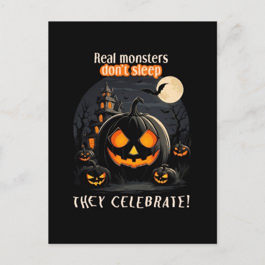 Halloween-Kürbis Postkarte (Vorderseite)