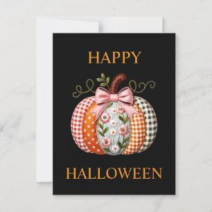 Halloween-Kürbis-Postkarte im Landstil Postkarte