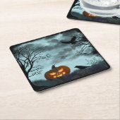 Halloween-Kürbis Rechteckiger Pappuntersetzer (angewinkelt)