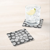 Halloween-Kürbis Rechteckiger Pappuntersetzer (Vor Ort)