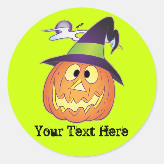 Halloween-Kürbis Runder Aufkleber (Vorderseite)