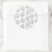 Halloween-Kürbis Runder Aufkleber (Tasche)