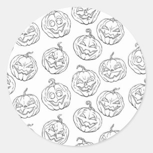 Halloween-Kürbis Runder Aufkleber