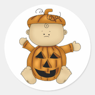 Halloween-Kürbis Runder Aufkleber