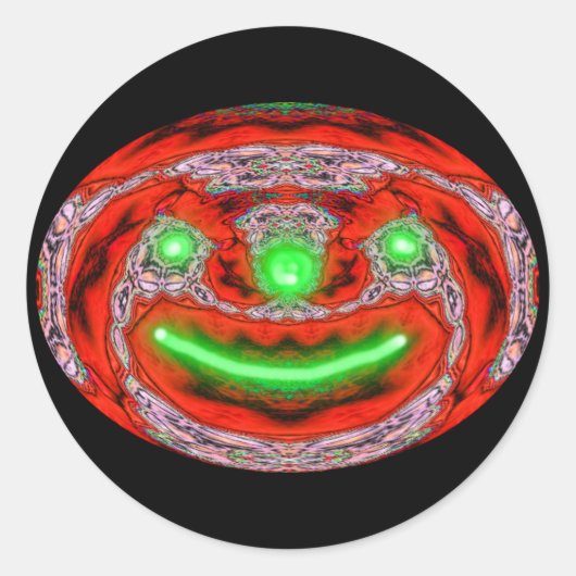 Halloween-Kürbis Runder Aufkleber (Vorderseite)