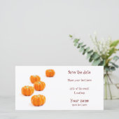Halloween-Kürbis Save The Date (Stehend Vorderseite)