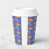 Halloween, Kürbis, Schädel und Fledermäuse, Papier Pappbecher (Rechts)