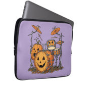 Halloween-Kürbis-Schlagzeug-Set Laptopschutzhülle (Vorne Rechts)
