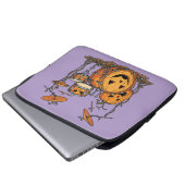 Halloween-Kürbis-Schlagzeug-Set Laptopschutzhülle (Vorne Knopf)