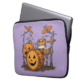 Halloween-Kürbis-Schlagzeug-Set Laptopschutzhülle (Vorderseite Links)