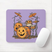 Halloween-Kürbis-Schlagzeug-Set Mousepad (Mit Mouse)