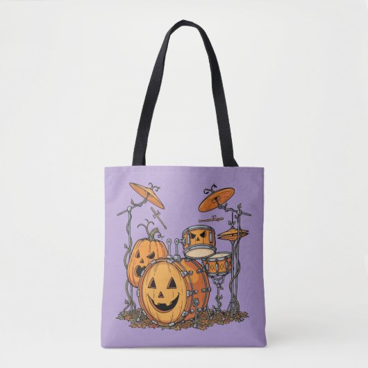 Halloween-Kürbis-Schlagzeug-Set Tasche (Vorderseite)