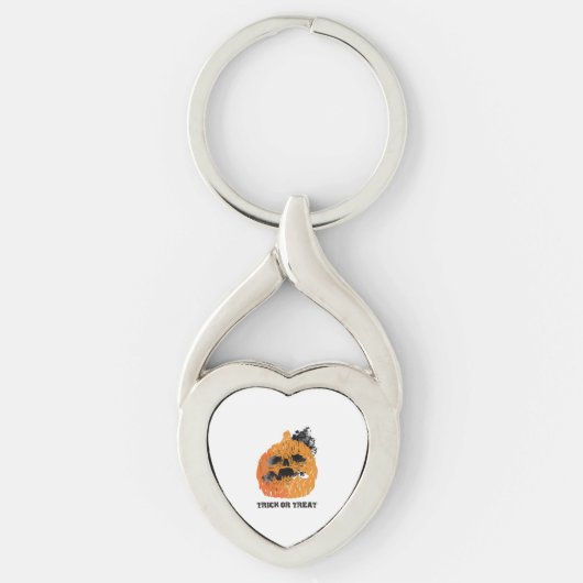 Halloween-Kürbis Schlüsselanhänger (Vorderseite)