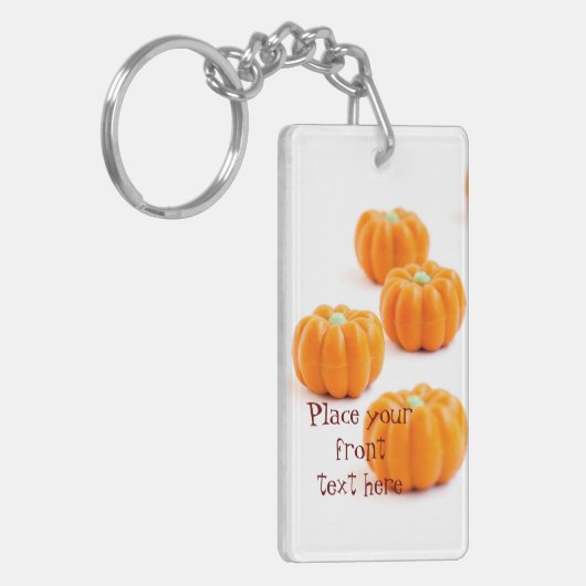 Halloween-Kürbis Schlüsselanhänger (Vorderseite links)