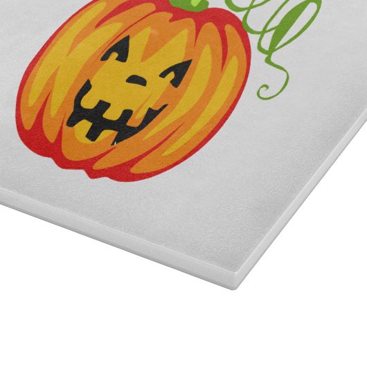 Halloween-Kürbis Schneidebrett (Ecke)