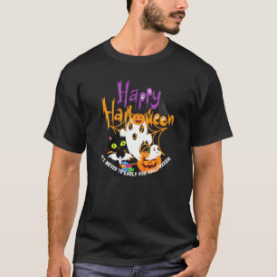 Halloween Kürbis schwarze Katzen Süßigkeiten Hallo T-Shirt
